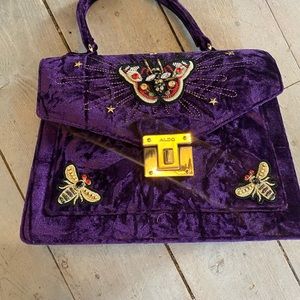 Aldo embellished velvet bag.